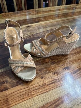 Jack Rogers Braided Wedge Sandals Sz 9.5 EUC